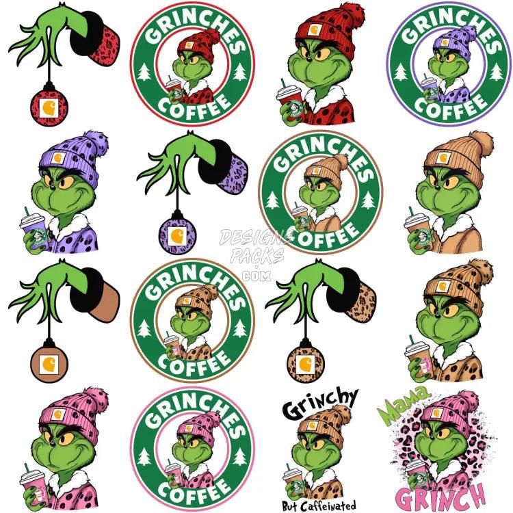 30 Grinch Drinks Christmas Designs Bundle Png