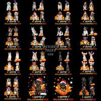 Load image into Gallery viewer, 30 Halloween Thanksgiving Christmas Dogs Designs Bundle Png
