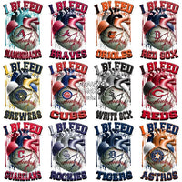 Load image into Gallery viewer, 30 I Bleed Heart Baseball Teams Designs Bundle Png
