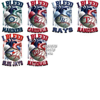 Load image into Gallery viewer, 30 I Bleed Heart Baseball Teams Designs Bundle Png
