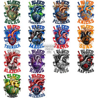 Load image into Gallery viewer, 30 I Bleed Heart Basketball Teams Designs Bundle Png
