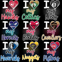Load image into Gallery viewer, 30 I Love My Basketball Team Heart Logo Designs Bundle PNG

