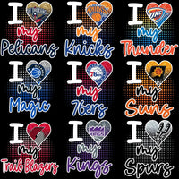 Load image into Gallery viewer, 30 I Love My Basketball Team Heart Logo Designs Bundle PNG
