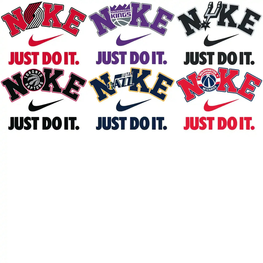 30 Just Do It Basketball Teams Logo Swoosh Designs Bundle PNG