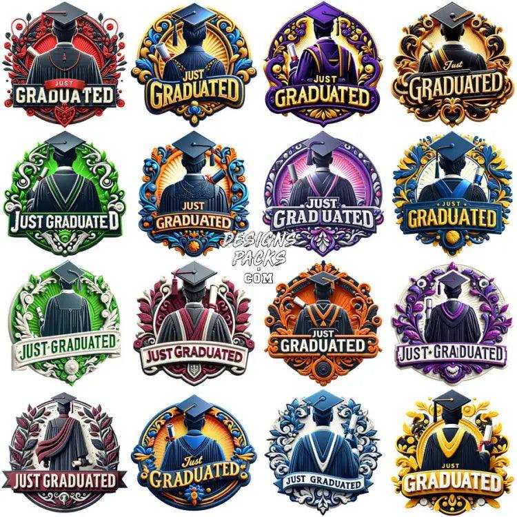 30 Just Graduated Men Designs Bundle Png