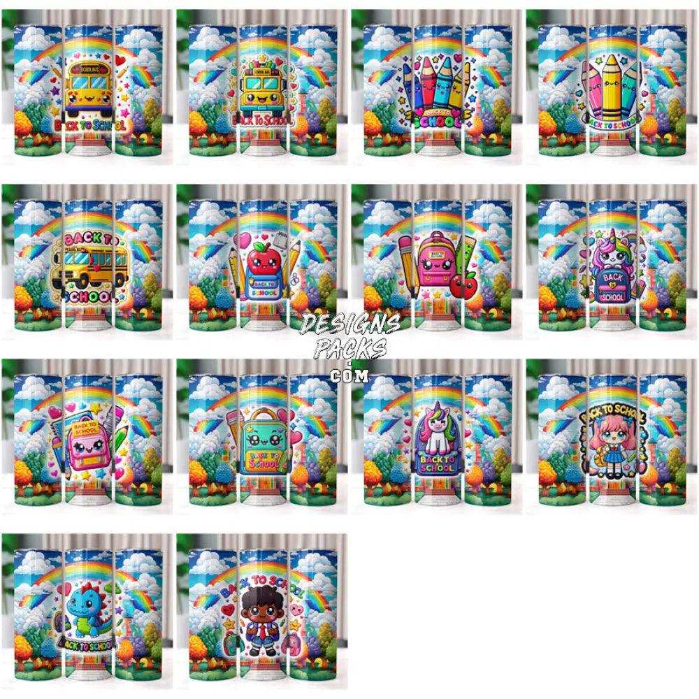 30 Kids Back To School Tumbler Wrap Bundle Jpg