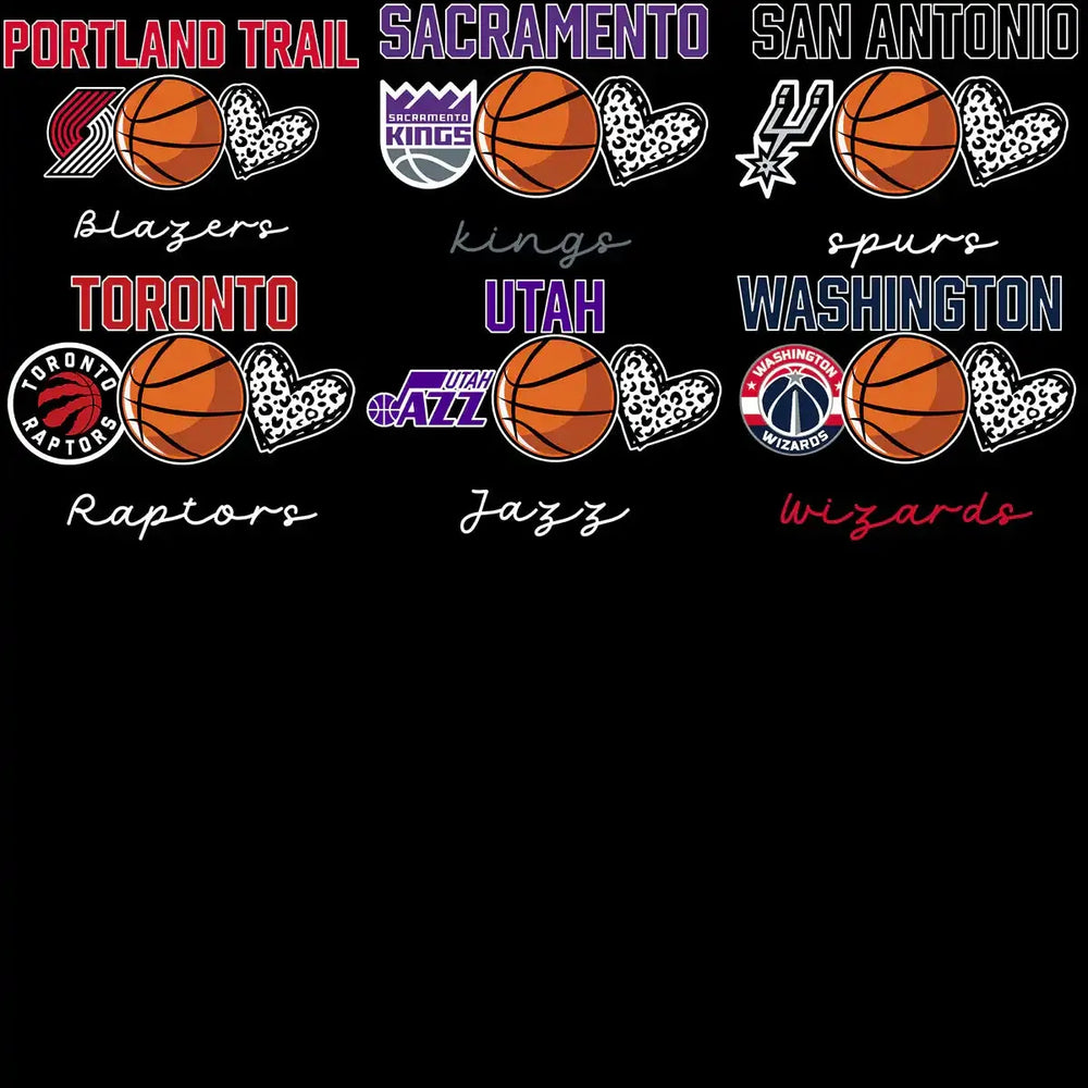30 Leopard Heart Basketball Love Teams Logo Designs Bundle PNG