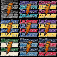 Load image into Gallery viewer, 30 Lightning Basketball City Teams Names Logo Designs Bundle PNG
