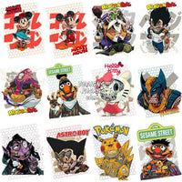 Load image into Gallery viewer, 30 Mecha V1 Popculture Streetwear Designs Bundle Png + Psd
