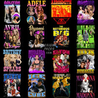 Load image into Gallery viewer, 30 Music Bootleg Pop Stars Mix Designs Bundle Png
