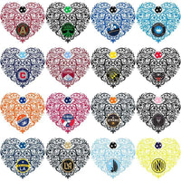 Load image into Gallery viewer, 30 Soccer Teams Fancy Heart Designs Bundle PNG
