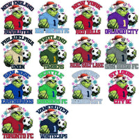 Load image into Gallery viewer, 30 Soccer Teams Grinch Snowflakes Designs Bundle PNG
