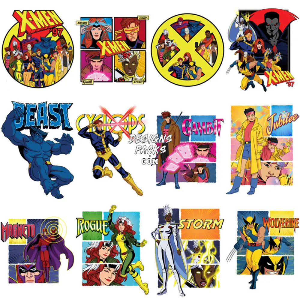 30 Super Heroes Series Comics Designs Bundle Png