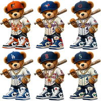 Load image into Gallery viewer, 30 Teddy Bear Swag Baseball Teams Logo Designs Bundle PNG
