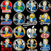 Load image into Gallery viewer, 30 Vault Boy Thumbs Up Serie Brands Designs Bundle Png
