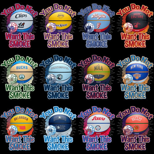 30 Want This Smoke Basketball Teams Designs Bundle PNG