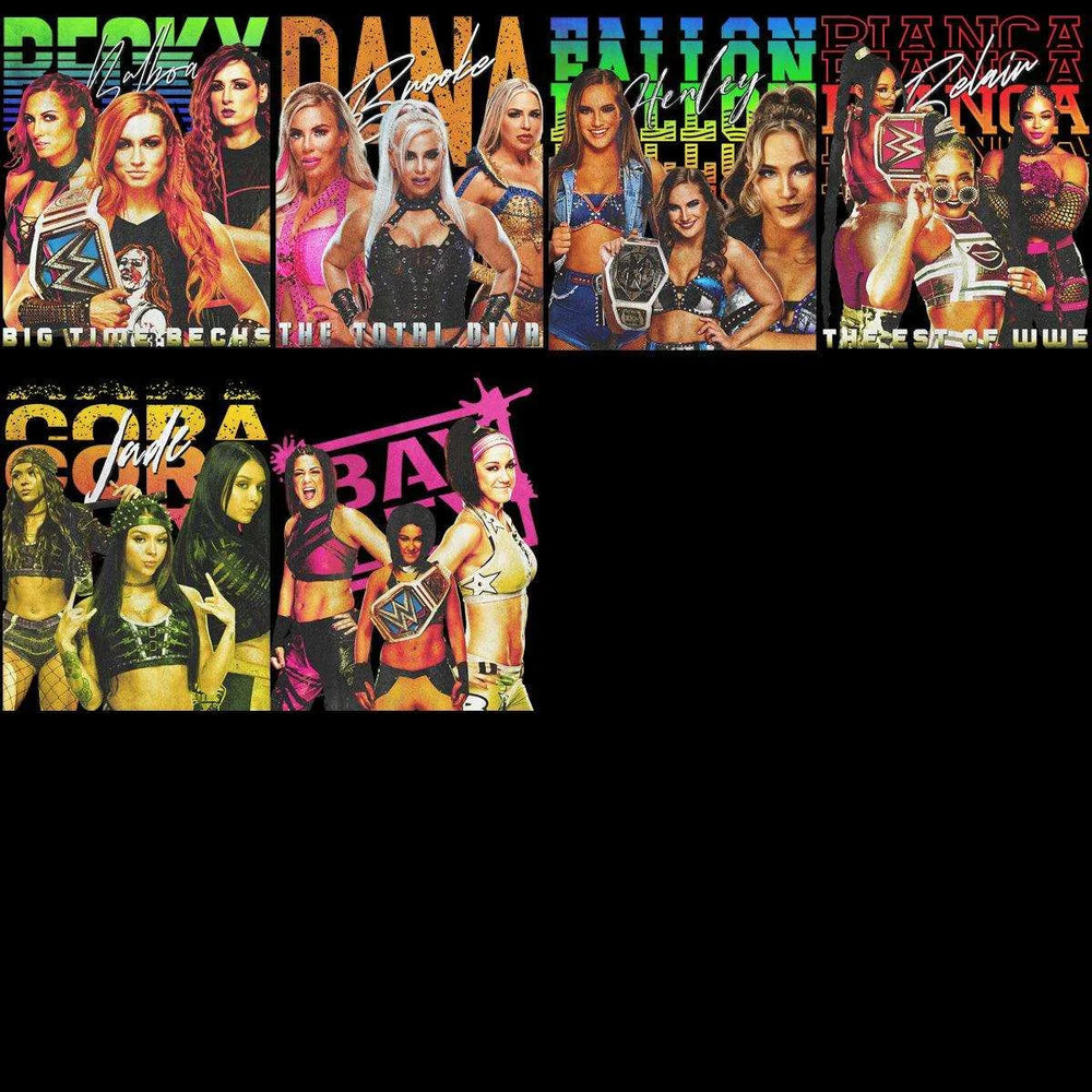 30 Wrestling Divas Stars Pack Designs Bundle PNG