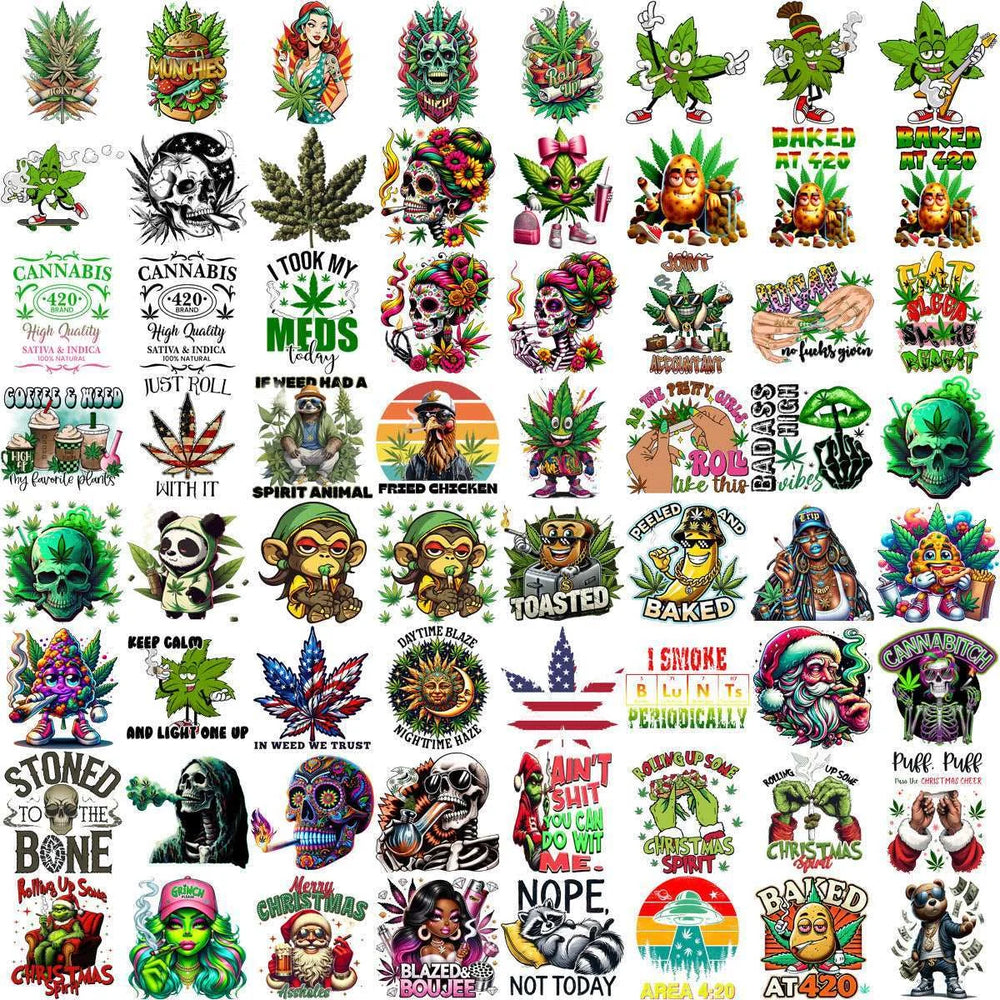 300 Weed Dope 420 Cannabis Marijuana Designs Bundle PNG