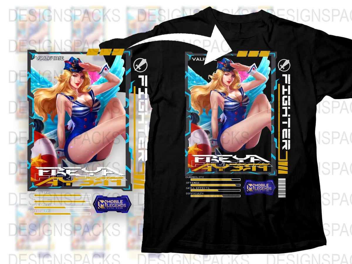 Anime Style Graphic T-Shirt, Colorful Female Character Art, Casual Wear, Vibrant Print Design