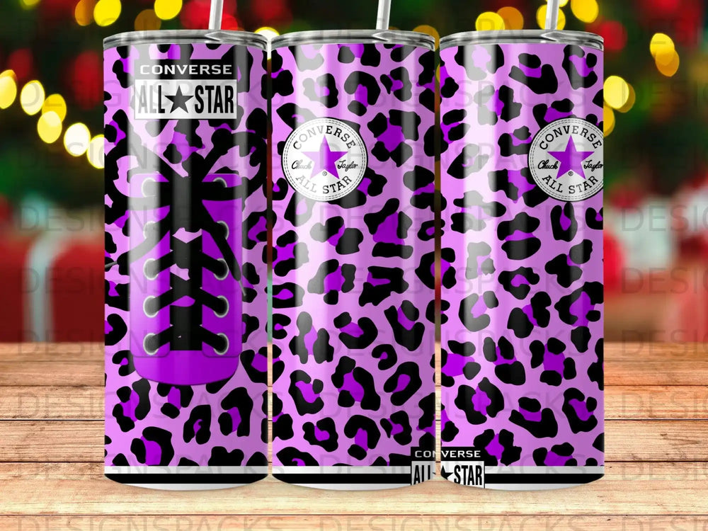 Converse All Star Leopard Print Purple Black Tumbler product type