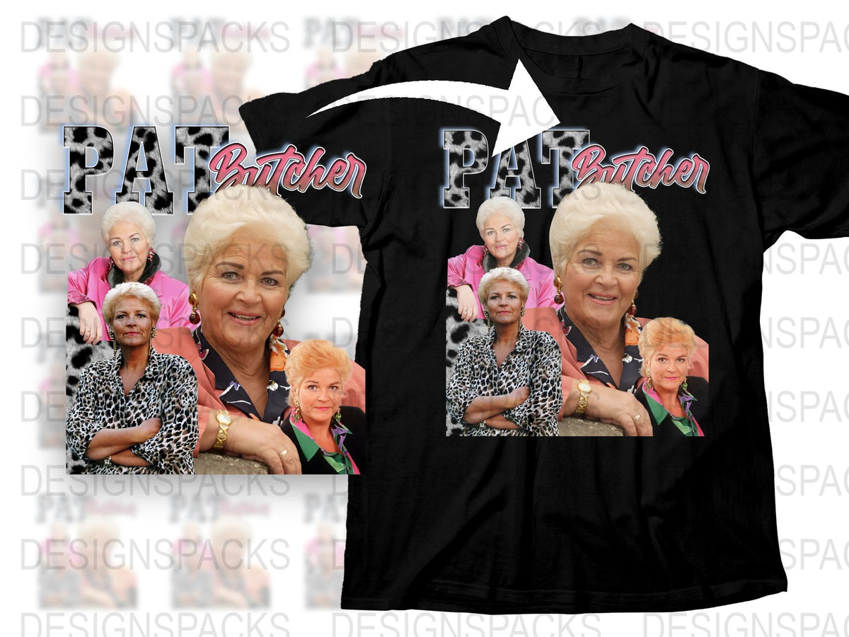 Vintage Pat Butcher T-Shirt, Classic TV Show Character, Retro Graphic Tee, Bold Fashion Statement