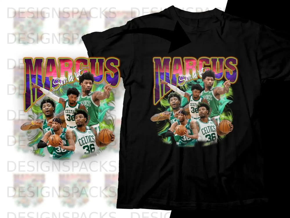 T-shirt design featuring Boston Celtics players Jayson Tatum and Jaylen Brown.