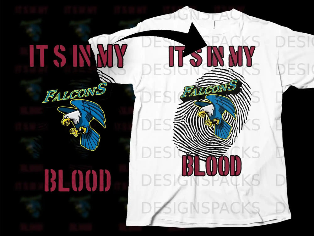 Falcons It's In My Blood T-shirt Perfect Fan Gear