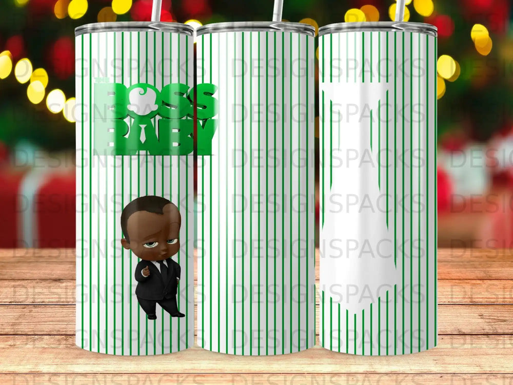 The Boss Baby Pinstripe Tie Graphic Design Drinkware product type