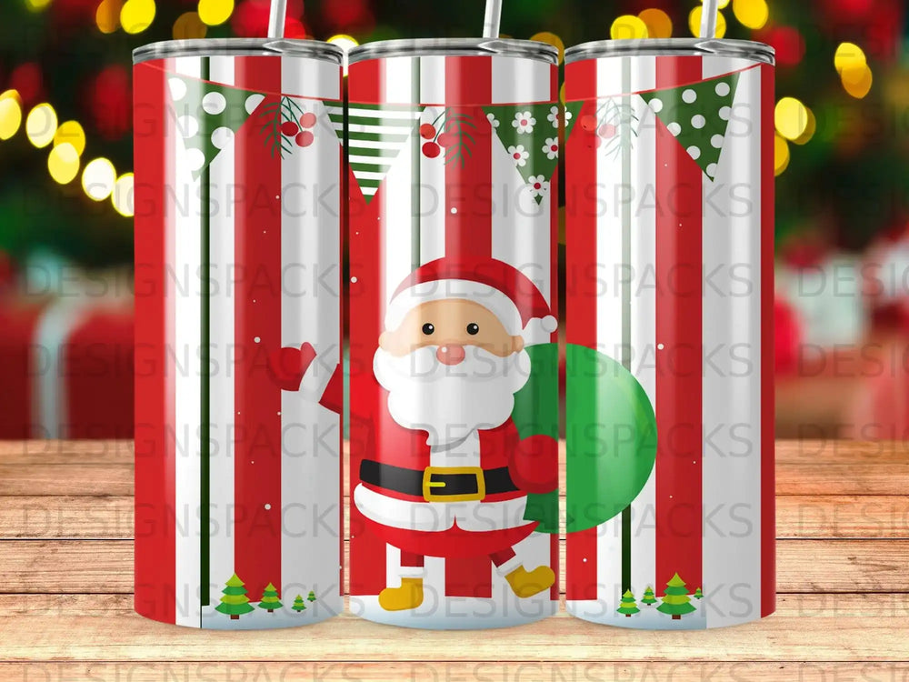 Santa Claus Striped Christmas Holiday Festive product type