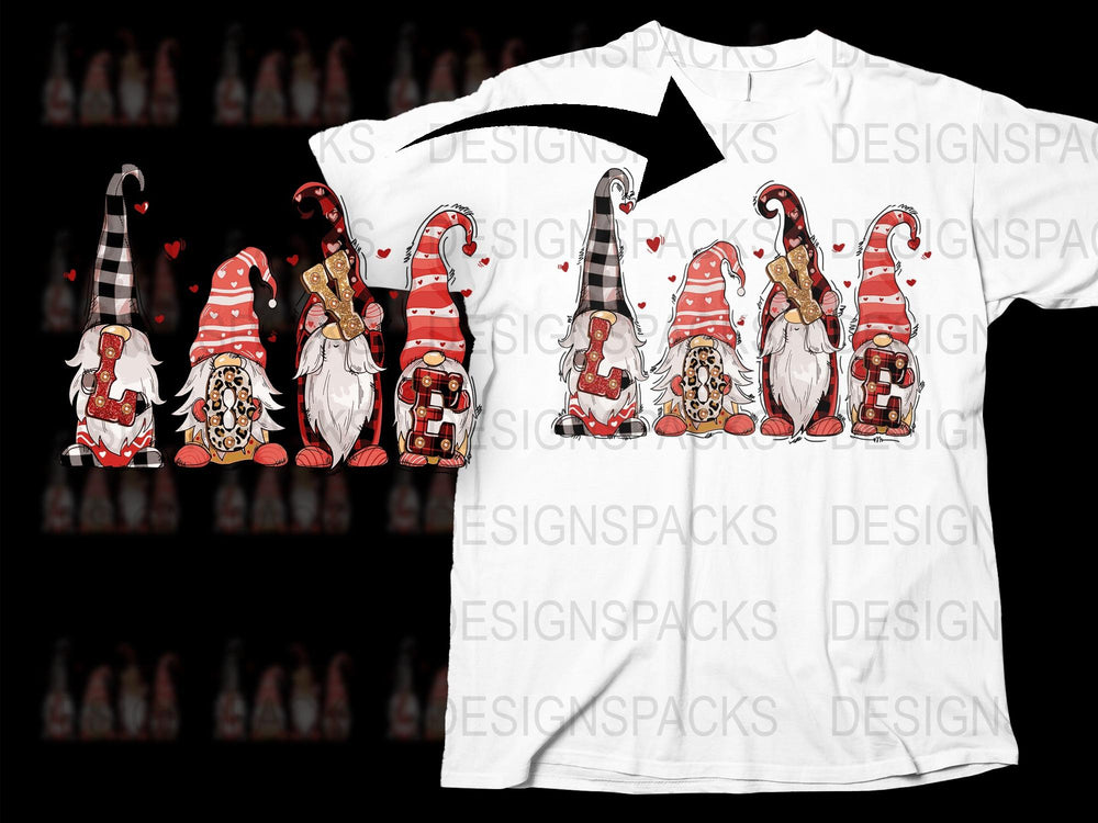 Festive Christmas Gnome T-Shirt, Holiday Santa Graphic Tee, Family Matching Winter Apparel