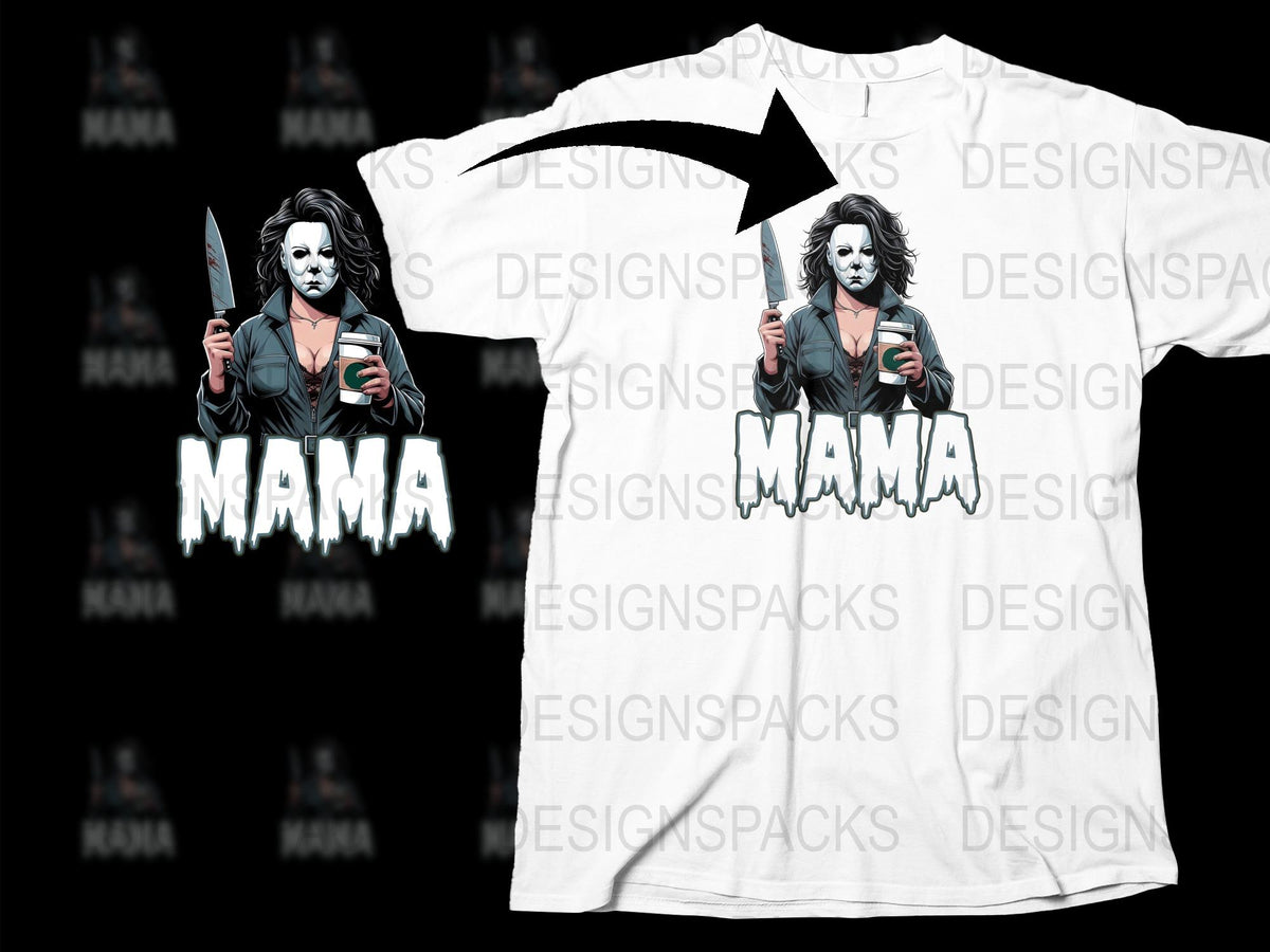 Mama Horror Movie Inspired T-Shirt, Scary Character Graphic Tee, Unique Halloween Apparel, Gift for Horror Fans