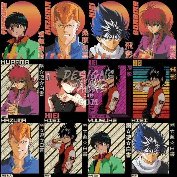 31 Yu Yu Hakusho Anime Designs Bundle PNG designspacks