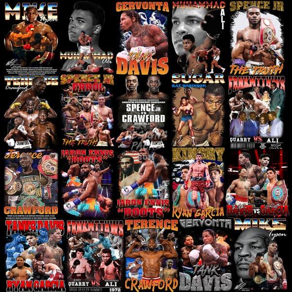 31 Boxing Bootleg Designs Bundle PNG DESIGNSPACKS