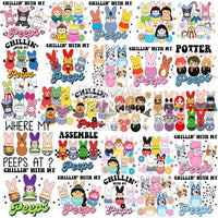 Load image into Gallery viewer, 31 Cartoon Easter Peeps Designs Bundle PNG designspacks
