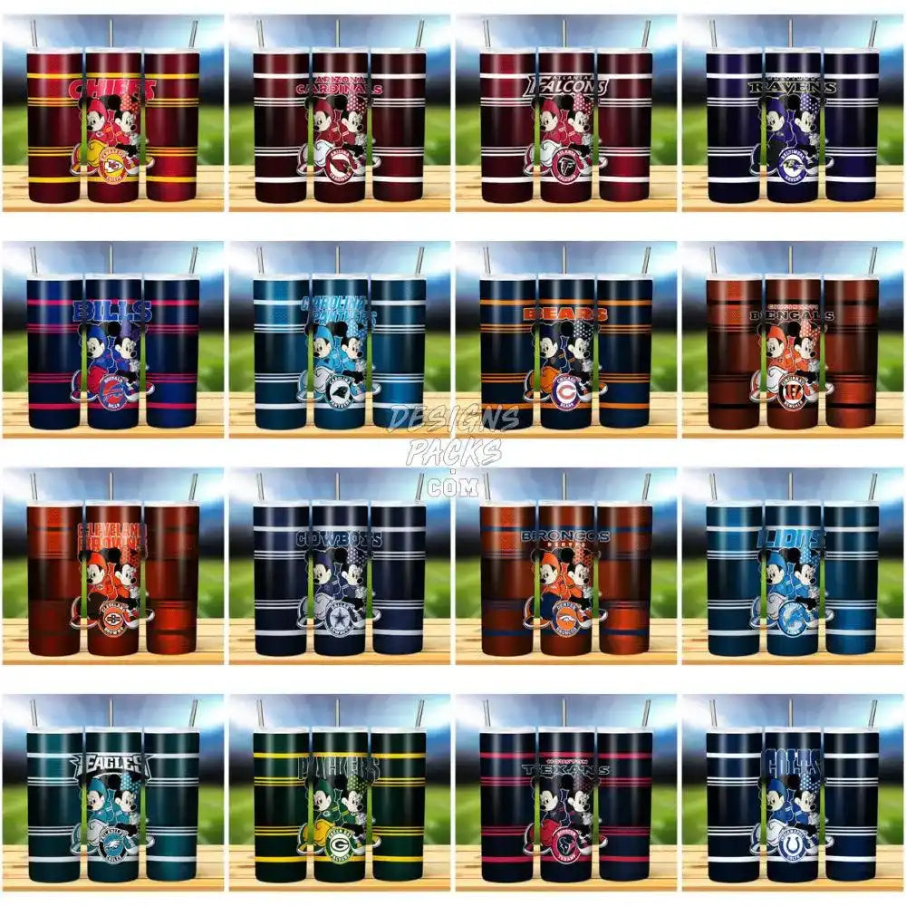 31 Cartoon Minnie Football Tumbler Wrap Bundle Jpg