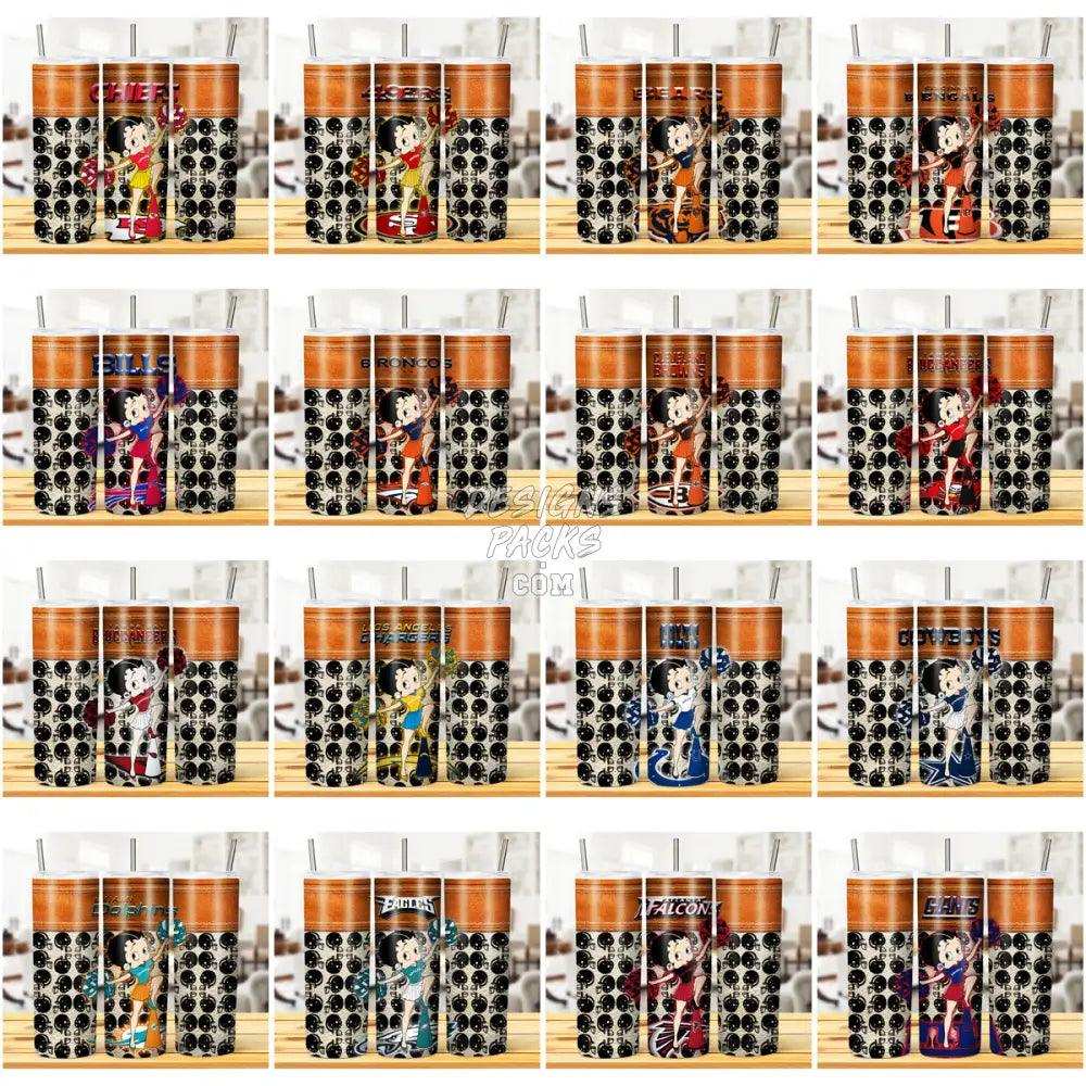 31 Football Betty Designer Bag Tumbler Wrap Bundle Jpg