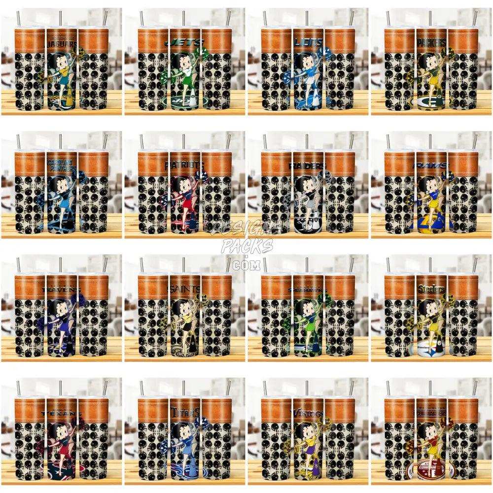 31 Football Betty Designer Bag Tumbler Wrap Bundle Jpg