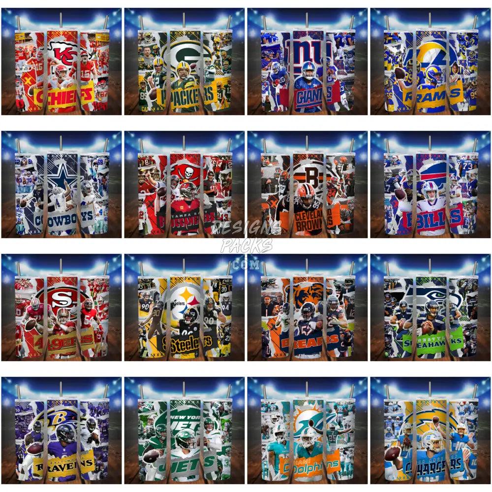 31 Football Cutout Tumbler Wrap Bundle Jpg