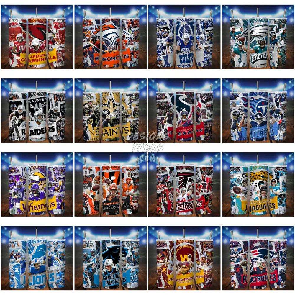31 Football Cutout Tumbler Wrap Bundle Jpg