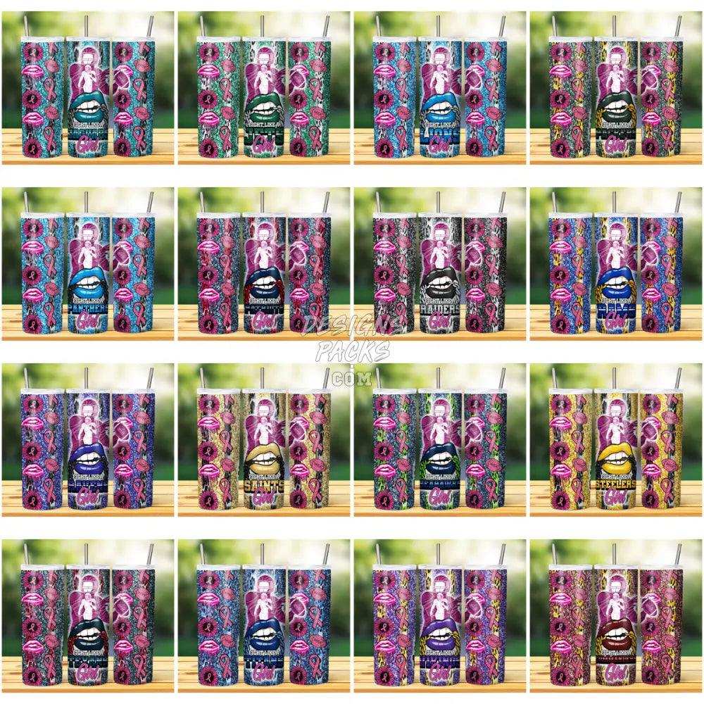 31 Football Fight Football Pink Tumbler Wrap Bundle Jpg
