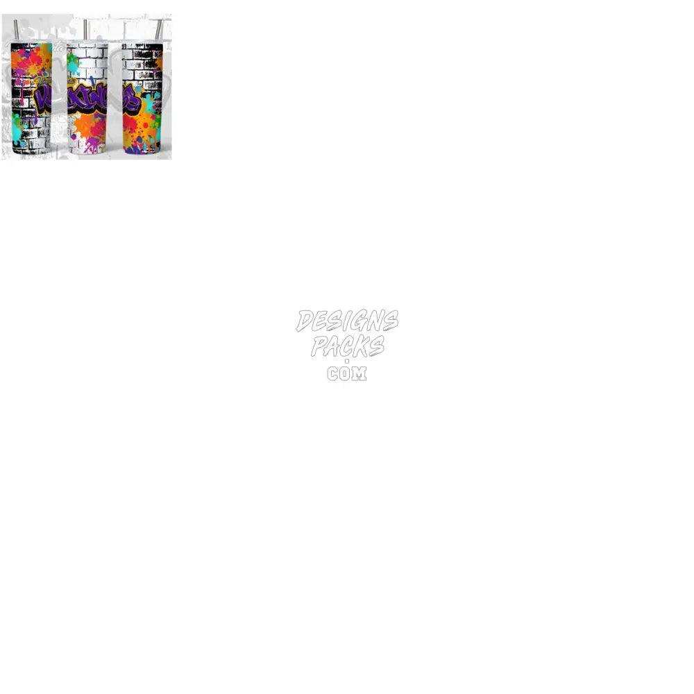 31 Football Graffiti Wall Tumbler Wrap Bundle Jpg