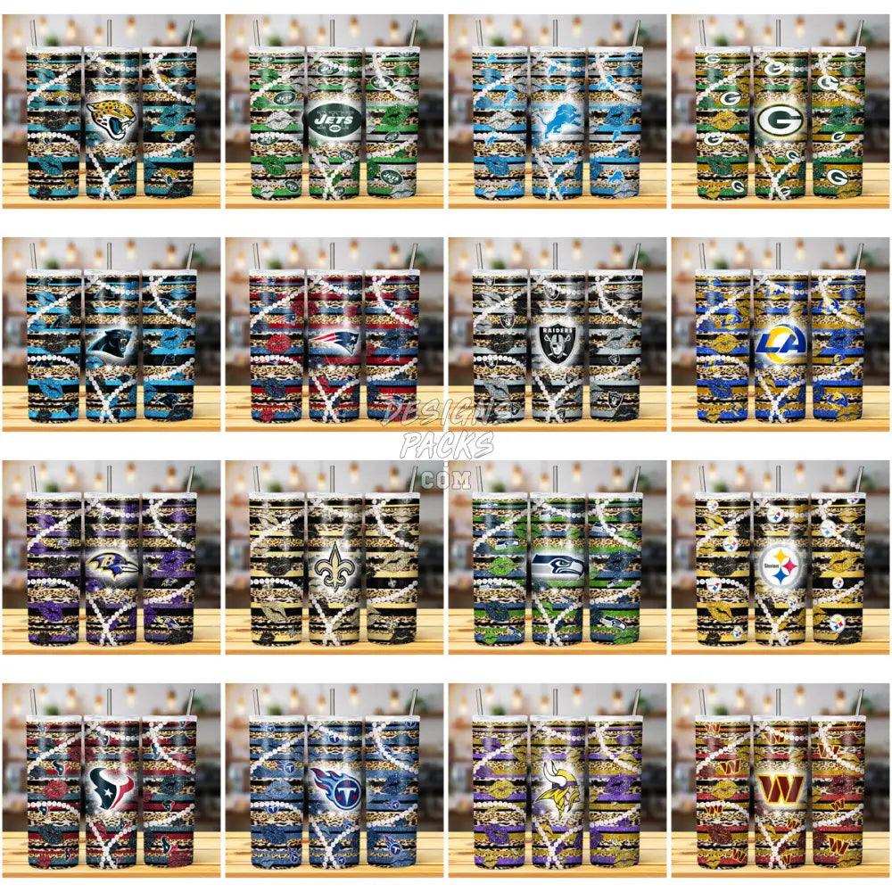 31 Football Lips Pearls Tumbler Wrap Bundle Jpg