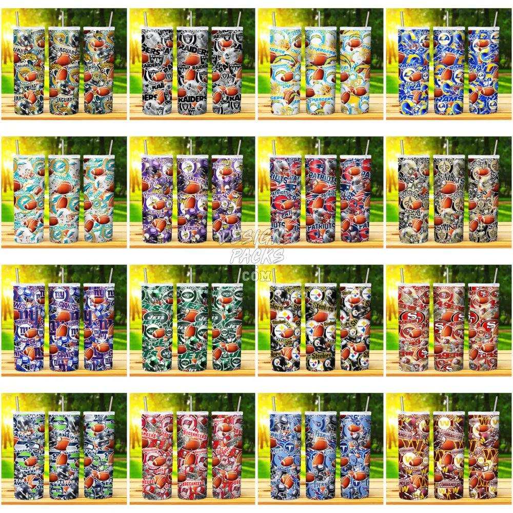 31 Football Logo Pattern Tumbler Wrap Bundle Jpg
