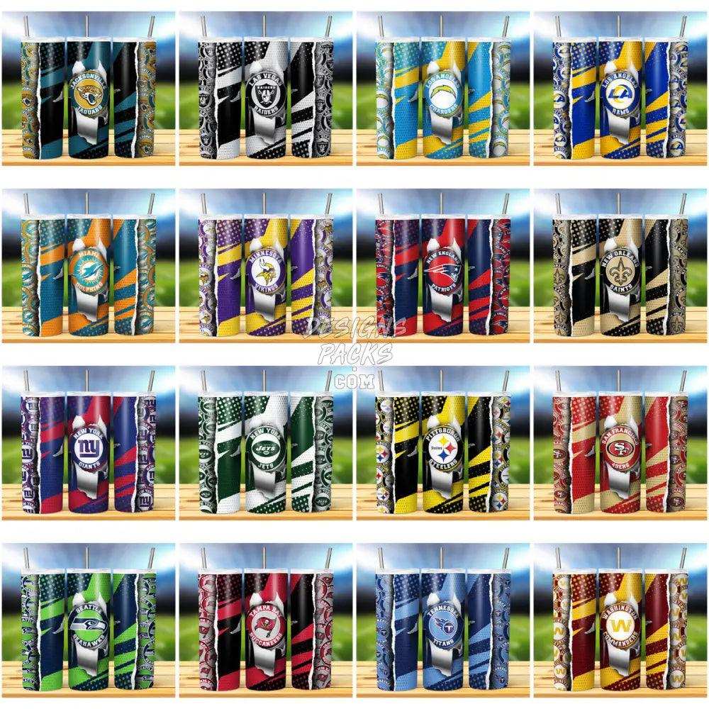 31 Football Ripped Hole Tumbler Wrap Bundle Jpg