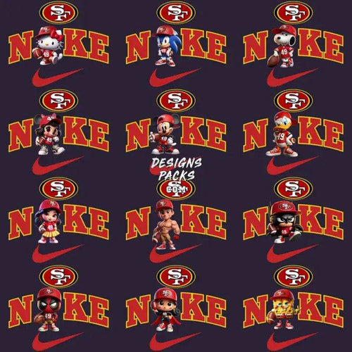 31 Football San Francisco Team 49Ers Cartoon Swoosh Designs Bundle Png