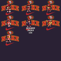Load image into Gallery viewer, 31 Football San Francisco Team 49Ers Cartoon Swoosh Designs Bundle Png
