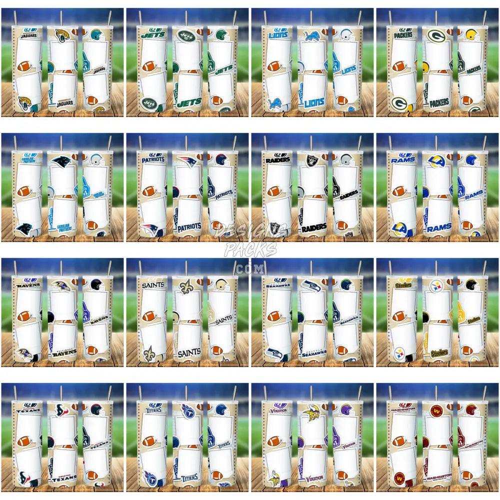 31 Football Scrapbook Photo Tumbler Wrap Bundle Jpg