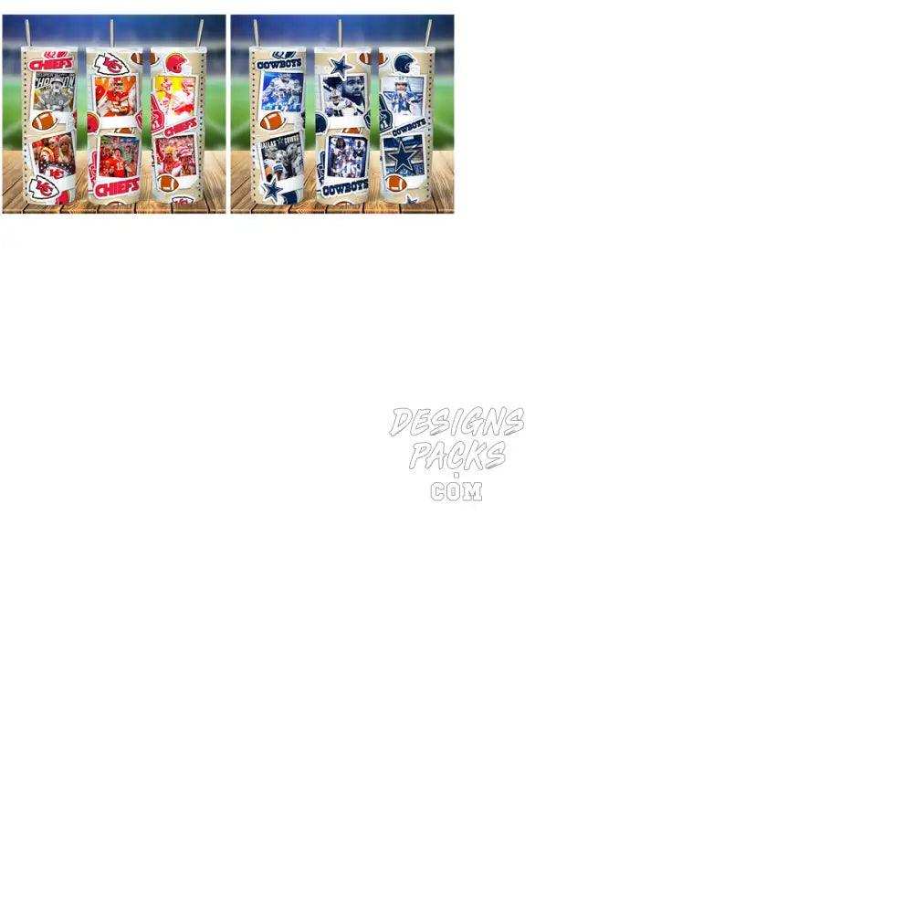 31 Football Scrapbook Photo Tumbler Wrap Bundle Jpg