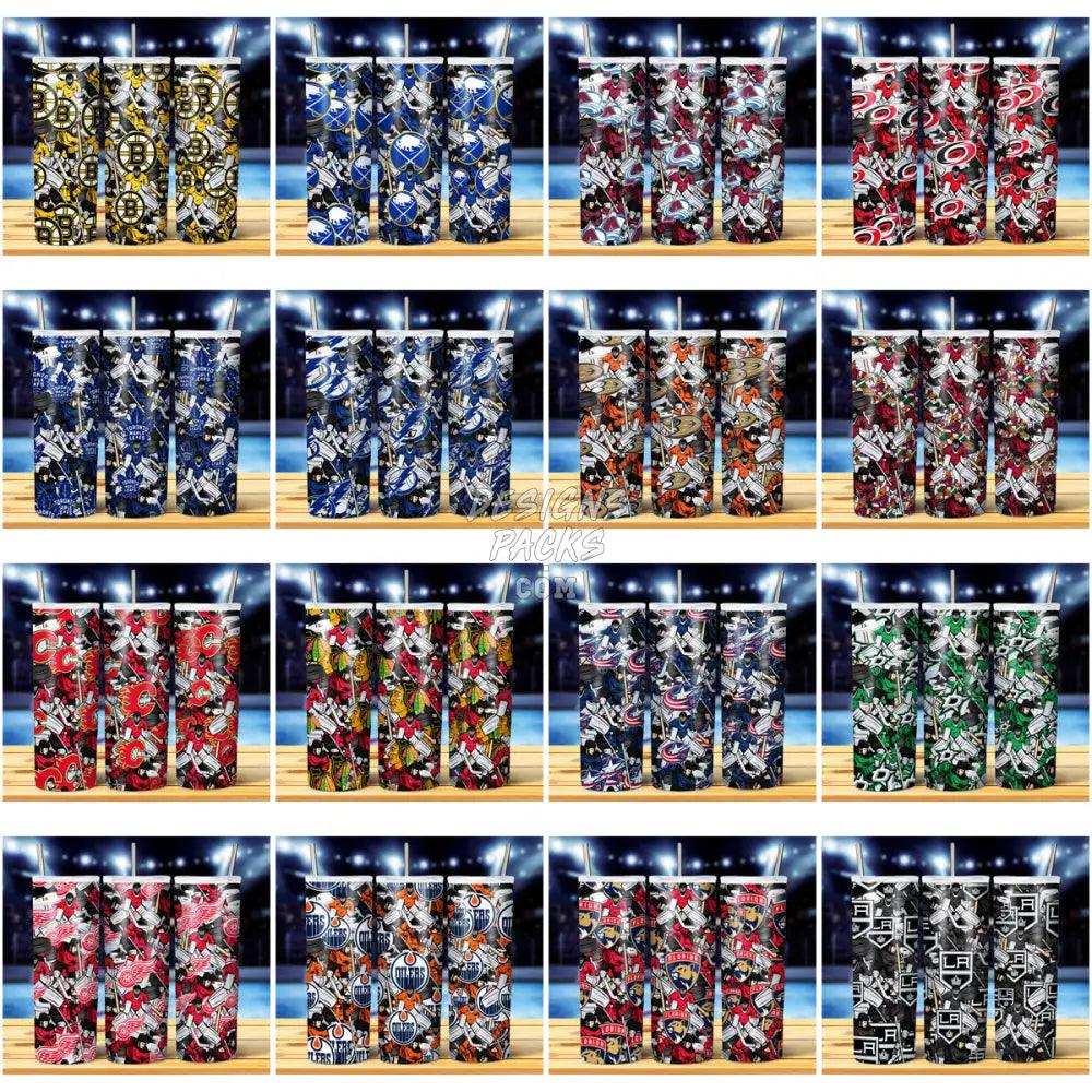 31 Ice Hockey Seamless Pattern Tumbler Wrap Bundle Jpg