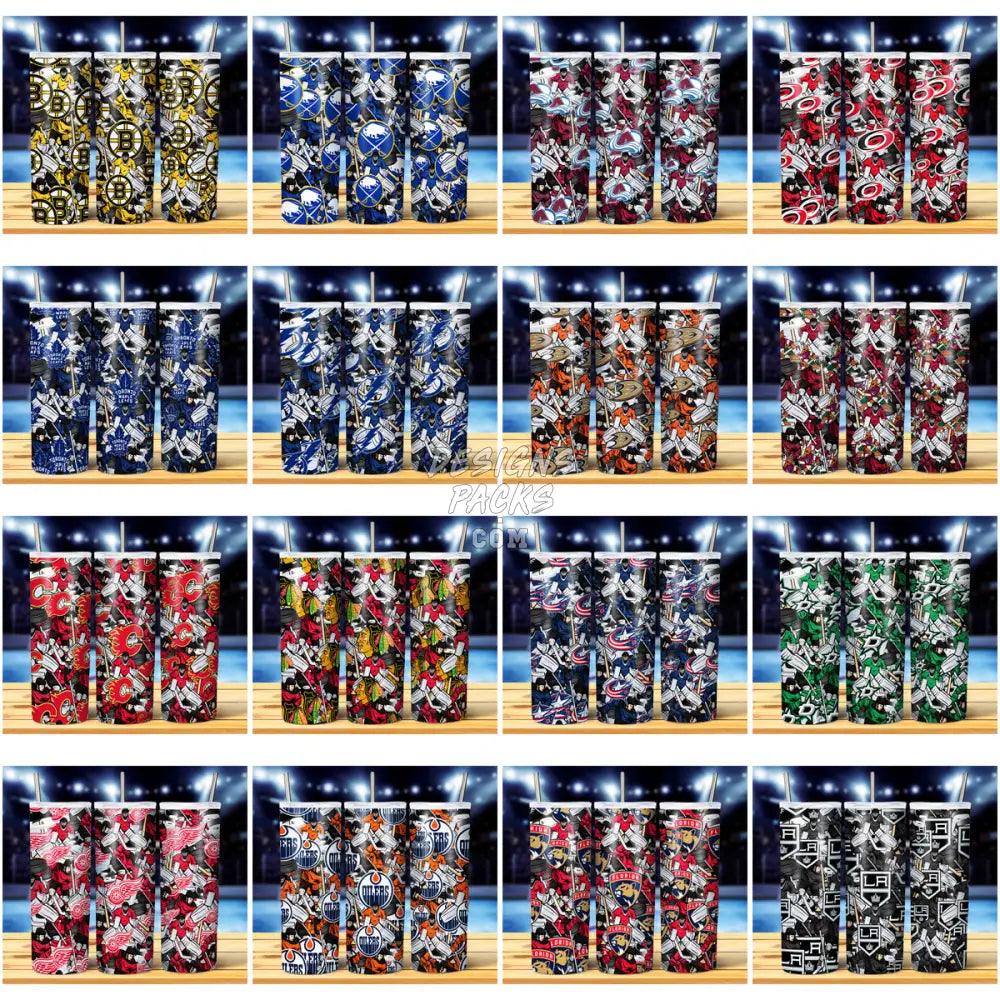 31 Ice Hockey Seamless Pattern Tumbler Wrap Bundle Jpg